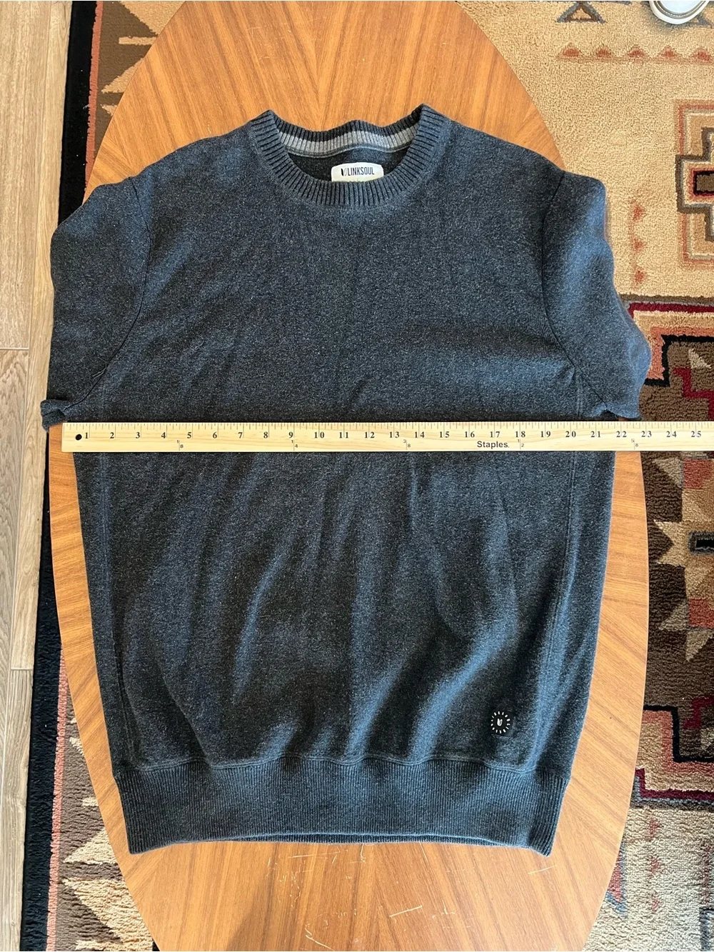 Linksoul Dark Charcoal Crewneck Sweater